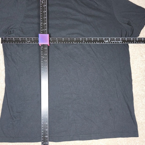 Adidas Amplifier Tee Shirt Unisex Size L Black 3 Stripe Logo Spell Out Graphic - Picture 6 of 6